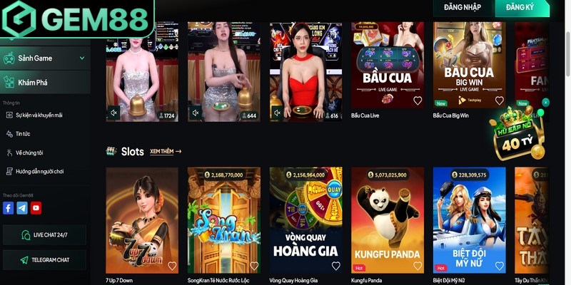 Giới Thiệu Gem88 – Trải Nghiệm Giải Trí Đỉnh Cao Và Uy Tín Gem88 cung cấp hàng trăm tựa game slot đa dạng