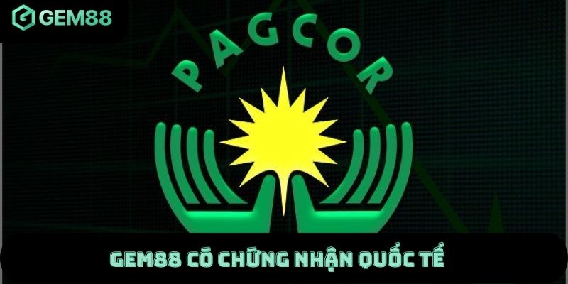 Gem88 có chứng nhận quốc tế